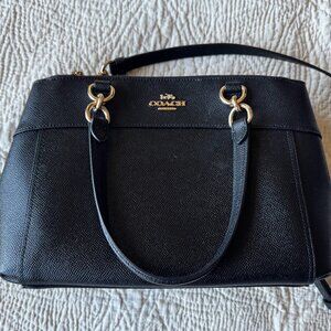 Coach Double-Zip Signature Canvas Crossbody Bag, Black